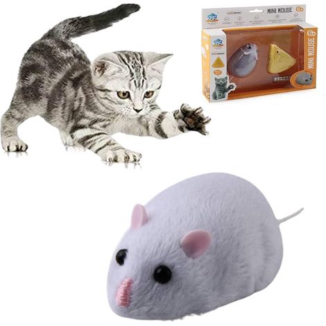 Jouet Électrique Souris Télécommandé Infrarouge - Mouvements Aléatoires Réactifs - Pour Chat et Petit Chien - 1 Pièce (1/5)
