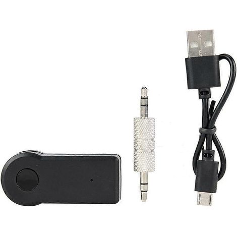 Kit mains libres Bluetooth pour voiture, adaptateur récepteur audio sans fil 3,5 mm (1/4)