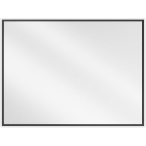 Mexen Loft miroir de salle de bain rectangulaire 80 x 60 cm, cadre noir - 9852-080-060-000-70 (1/5)