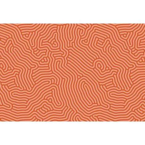 Papier peint panoramique original rouge & beige Tapisserie panoramique idéale salon & chambre adulte Papier peint panoramique graphique escalier (1/2)