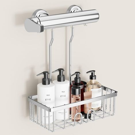 Étagère de douche sans perçage - Étagère de douche à suspendre - Support de shampoing pour douche - Panier de douche sans perçage - Support de douche - Étagère de salle de bain - Porte-savon en acier (1/5)