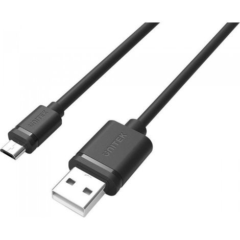 Cable Unitek Y-C451GBK microUSB a USB 2.0, 1 m