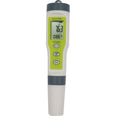 Testeur De Ph - Numérique 4 En 1 - Étanche Avec Grand Écran Lcd - Auto-Étalonnage - Plage 0 À 14 - 1 Pièce (1/5)