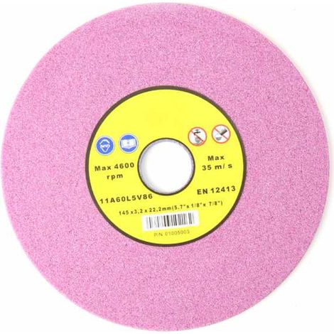 Meule d'affûtage chaîne tronçonneuse 3/8" et .404" Ø 145 mm. Epaisseur 3 mm (1/4)