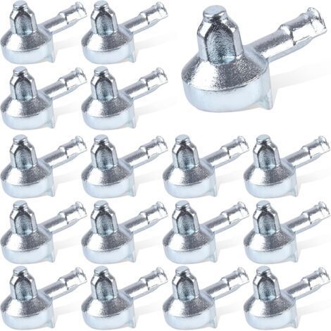 16 Pack Shelf Brackets, Zinc Alloy, Compatible with IKEA Shelves (Silver). (1/5)