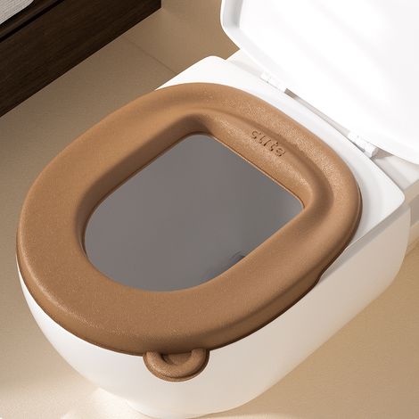 Set mit 3 WC-Sitzbezügen – wasserdichte und selbstklebende WC-Sitzbezüge, waschbar, für alle Jahreszeiten geeignet