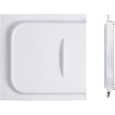 Porte coulissante pour camping-car, blanche, 30 cm (12 pouces), panneau unique avec butée de coulissement, convient aux camping-cars. (1/5)