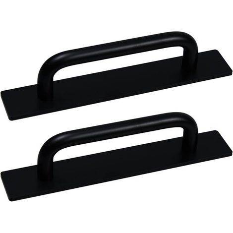 pièces - Poignée - noire - 150 mm - Poignées pour portes - Ferrures de porte - Métal - Poignée de porte coulissante - pour cuisine, fenêtre ou placard coulissant (1/5)