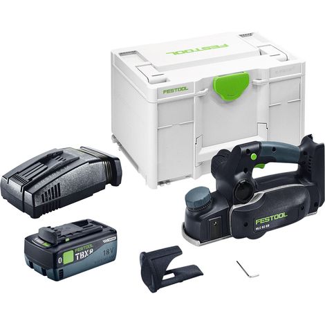 Festool HLC 82 EB-Basic Rabot sans fil 18 V 82 mm Brushless + 1x batterie 8,0 Ah + chargeur + Systainer (1/5)
