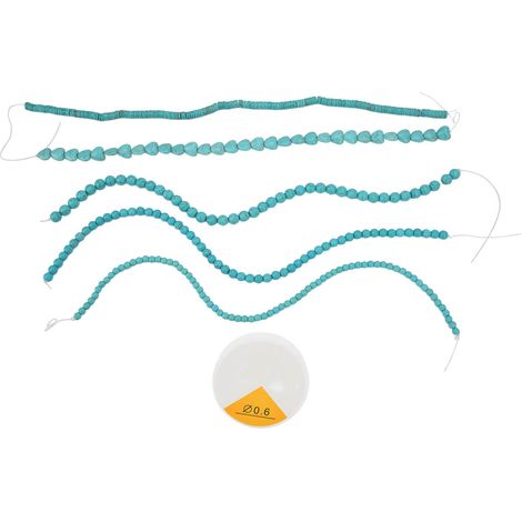 5 Pcs Turquoise Beads DIY Necklace Bracelet Pendant Turquoise Beads Set for Jewelry Making (1/5)