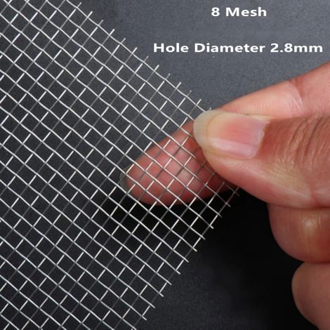 (8 Mesh 2800Micron-1 meter by 1 meter)All Size 304 Stainless Steel Filter Wire Mesh Woven Wire Sieve Plate Screen Mesh (1/4)