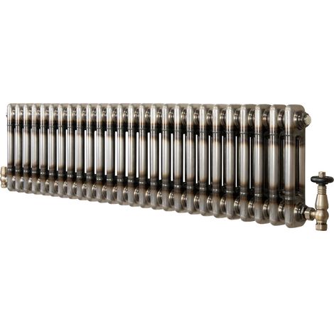 Radiatore 2 Colonne Orizzontale Metallo Grezzo 300 x 1190 mm TRV