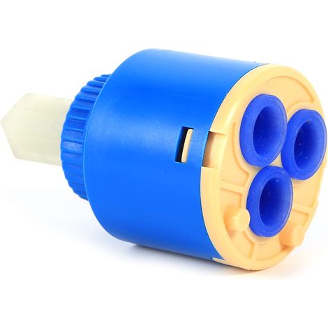 Cartouche de Robinet 35 / 40mm Cartouche en Céramique Mitigeur Robinet de Contrôle Intérieur Vanne de Robinet PP Plastique Bleu (35mm) (1/5)