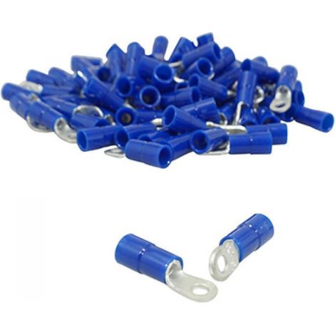 Sachet de 50 cosses rondes borne 3 pré-isolée bleu pour faisceau (1/3)
