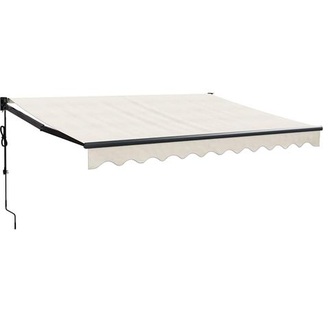 Maison Exclusive - Elektrische Markise mit Kurbel Creme 3x2,5 m