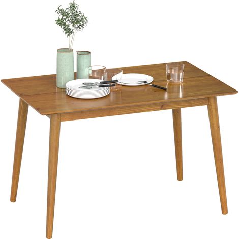 Table salle manger design grand plateau 4-6 personnes, bois 120x75x76 cm, moderne (1/5)