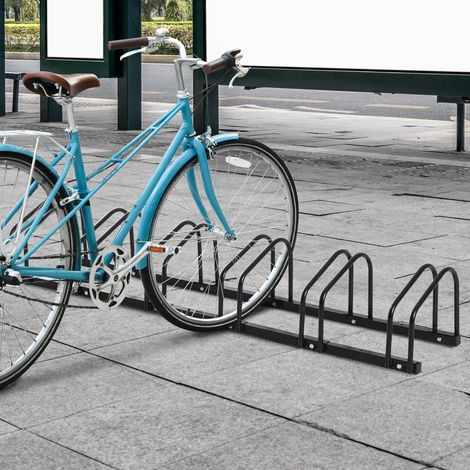 Fahrradständer für 6 Fahrräder, wetterfest, Wand- oder Bodenmontage, Stahl 179 x 33 x 27 cm (1/5)