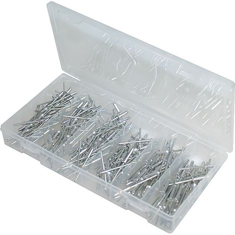 Coffret 300 rivets aluminium, 3,2mm, longueur assorties - AUTOBEST