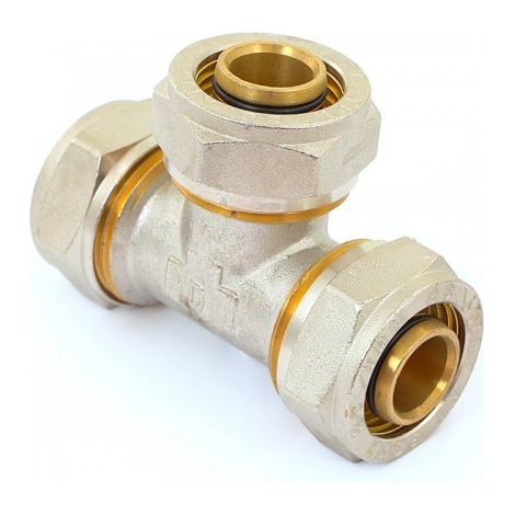 Té égal à compression pour tube multicouche - diam 26 mm (1/5)