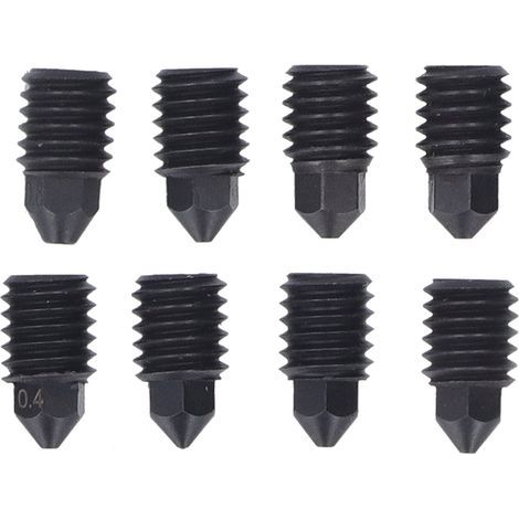 Buses en acier trempé, 8 pièces, pour extrudeuse d'imprimante 3D Bambu Lab, ensemble Hotend 0.2 0.4 0.6 0.8mm (1/5)