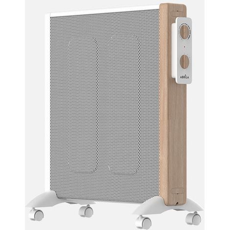 Radiateur en mica Badin 2000W blanc/bois 4 éléments avec thermostat (1/4)