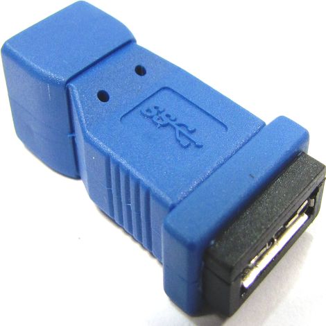 BeMatik - Adaptateur USB 3.0 vers USB 2.0 (mini USB Micro USB pour B Femme Femme (1/2)
