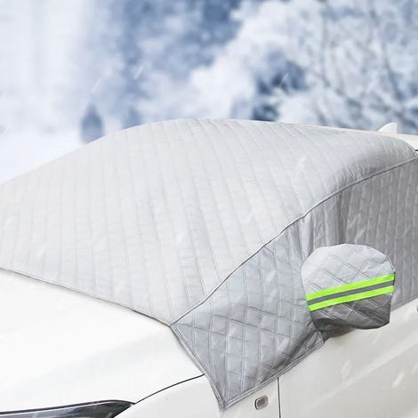 Die Frontscheibe eines Autos ist frostbeständig, schützt vor Sonne, hält im Winter Schnee ab und ist für alle Jahreszeiten geeignet. 7490 (1/4)