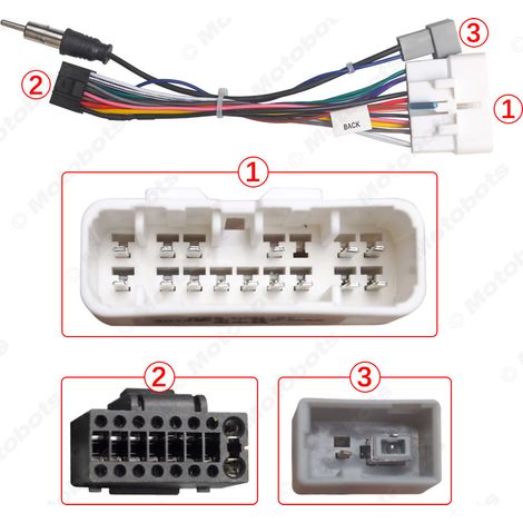 Palmtek Android navigation lossless plug 08-18 model is suitable for Isuzu D-MAX dedicated power tail wire (1/4)
