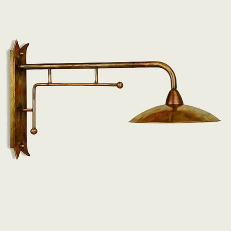 Applique esterni rustico lampadari bartalini crisdi ah30 e27 led ottone lampada parete (1/4)