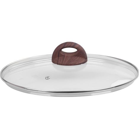 Couvercle MagicHome Black Marble Line, en verre, 28 cm