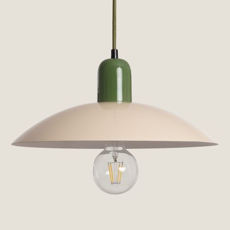 Suspension Métal Noa Domo Beige ø35 cm (1/5)