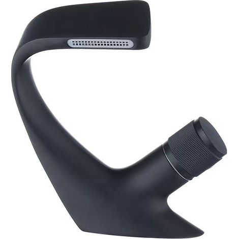 Wasserfall-Waschtischarmatur, Einloch-Waschtischmischer aus Chrom, Aufsatzwaschtischarmatur aus Messing, elegante Design-Waschtischarmatur (schwarz) (1/4)