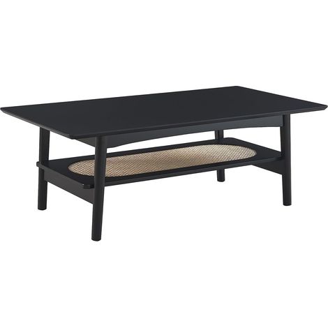 Table Basse Anatole Noir et cannage rotin (1/5)