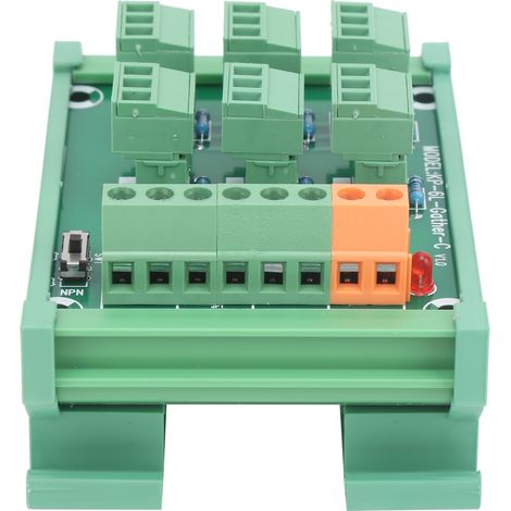 Bornier pour montage sur rail DIN, carte d'acquisition 6 canaux 3 fils KP-6L-Gther C (1/5)