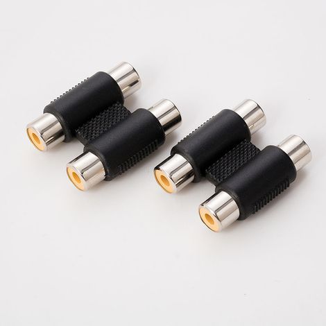 Direct 2-way RCA audio connectors, dual RCA connectors, female-female, 2AV RCA connectors wholesale from factory. (1/4)
