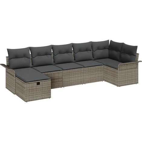 Garden Sofa Set 7 pcs Poly rattan vidaXL (1/5)