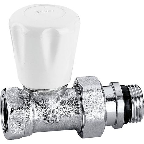 Valvola manuale per radiatori versione dritta per tubo in ferro mf d1/2 caleffi 412402 (1/2)
