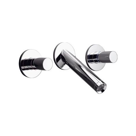 Hansgrohe Axor Starck Mezclador de lavabo de 3 agujeros empotrado para montaje en pared con caño de 125 mm, color: cromado - 10313000 (1/2)