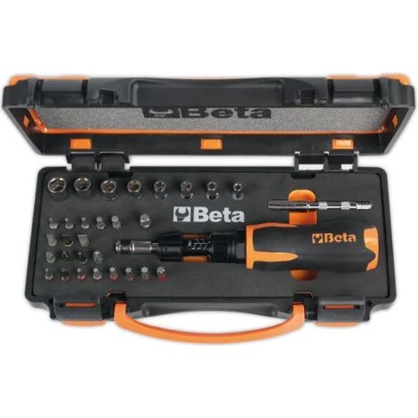 Beta Giravite dinamometrico 1/4" 1÷5 con assortimento 31 Pz. 584/C31 cod. 005840931 (1/4)
