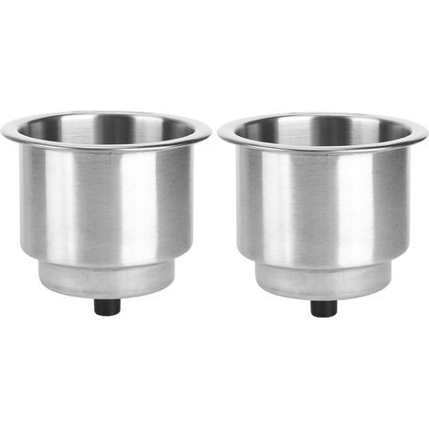 Support à boissons en acier inoxydable argenté, 2 pièces, porte-bouteilles, support à tasses, fournitures de bateau (1/5)