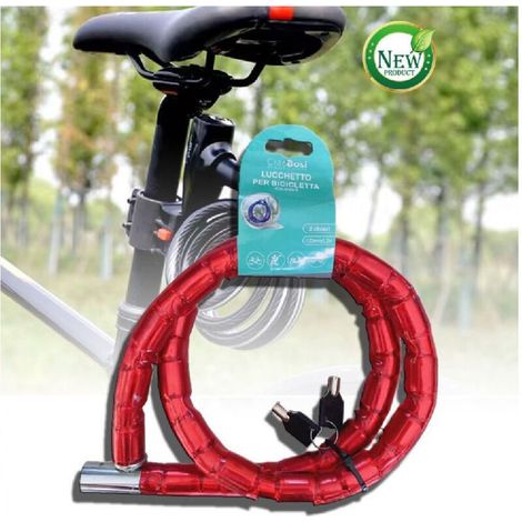 Chaîne antivol intégrée pour vélo, scooter et moto, 120 cm, 2 clés, CX-9563 (1/3)