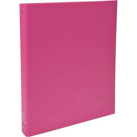 Carpeta de 4 anillas 30mm redondas exacompta a4 carton forrado rosa (1/4)