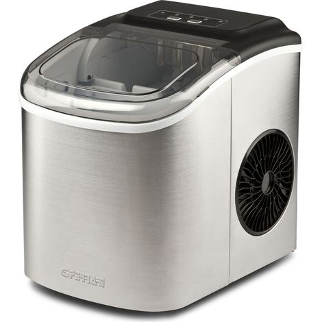 G3 Ferrari ARTIKO Máquina para hacer cubitos de hielo portátil 12 kg/24h Negro, Acero inoxidable