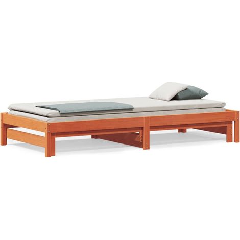 Maison Exclusive - Sofá cama nido madera maciza de pino marrón ce