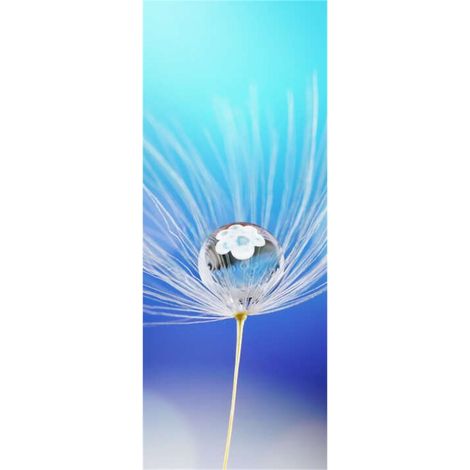 Panneau mural douche en alu-composite VIPANEL - Inspiration Nature Décor Goutte d'Eau - Finition Brillant - 100x255cm (1/5)