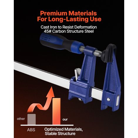 Serre-Joints Verrouillable 4PCs Ouverture de la Mâchoire 91,4 cm, Pince Écarteur en F Capacité Max. 272 kg, Profondeur 6,35 cm, en… (1/5)
