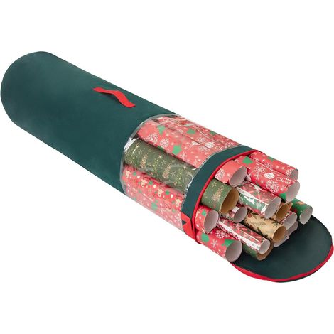 Porte-papier cadeau pliable, portable, résistant aux taches, grande capacité (1/5)