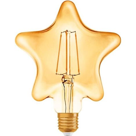 Lampadina Led Filamento Stella Ambra E27 4 W Stile Vintage Retro Luce Calda (1/2)