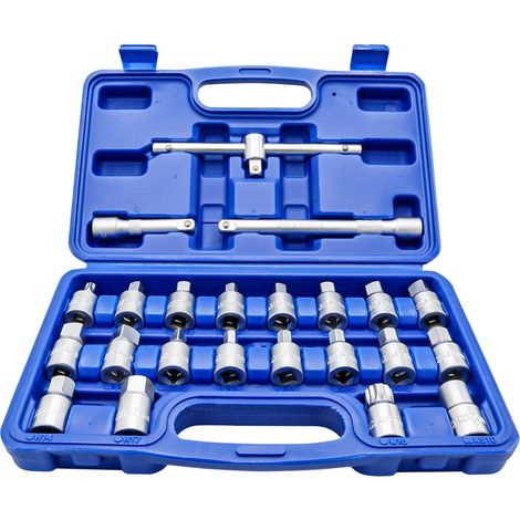 Lot de 23 clés pour bouchon de vidange d'huile, carré 3/8" (1/5)
