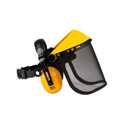 Combinazione protezione udito e viso testa regolabile per taglie da 52 a 63 cm
